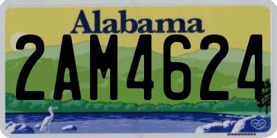 AL license plate 2AM4624