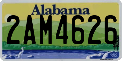 AL license plate 2AM4626