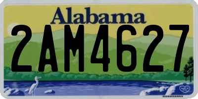 AL license plate 2AM4627