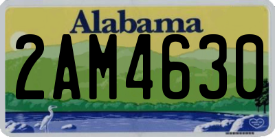 AL license plate 2AM4630