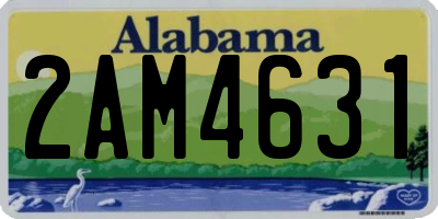 AL license plate 2AM4631