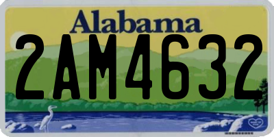 AL license plate 2AM4632