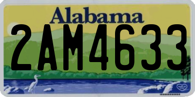 AL license plate 2AM4633