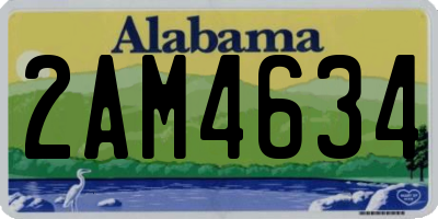 AL license plate 2AM4634