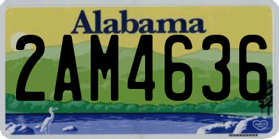 AL license plate 2AM4636