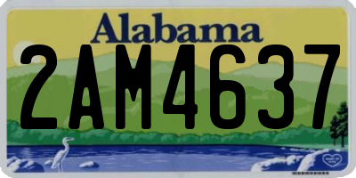 AL license plate 2AM4637