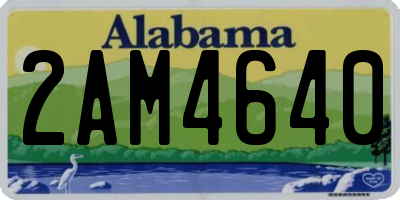 AL license plate 2AM4640