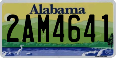 AL license plate 2AM4641