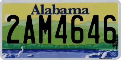 AL license plate 2AM4646