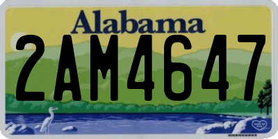 AL license plate 2AM4647