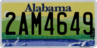 AL license plate 2AM4649
