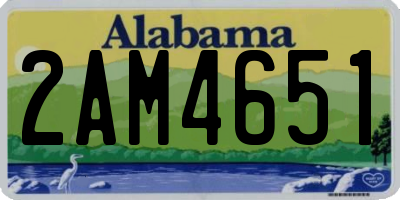 AL license plate 2AM4651