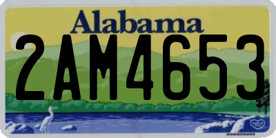AL license plate 2AM4653