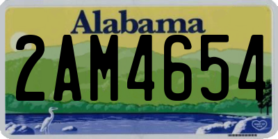 AL license plate 2AM4654