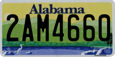 AL license plate 2AM4660