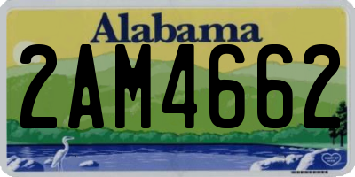 AL license plate 2AM4662