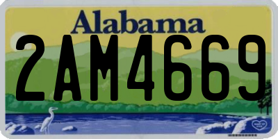 AL license plate 2AM4669