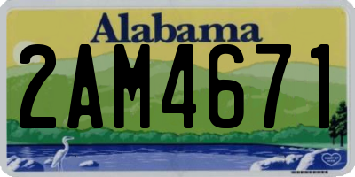 AL license plate 2AM4671