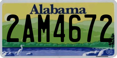 AL license plate 2AM4672