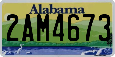 AL license plate 2AM4673