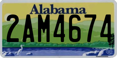 AL license plate 2AM4674