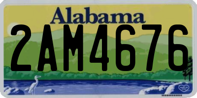 AL license plate 2AM4676
