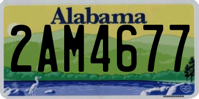 AL license plate 2AM4677