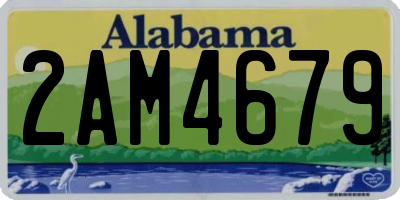 AL license plate 2AM4679