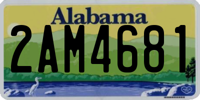 AL license plate 2AM4681