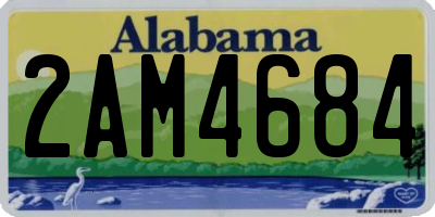 AL license plate 2AM4684