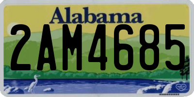 AL license plate 2AM4685