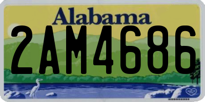 AL license plate 2AM4686