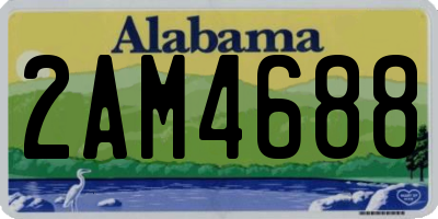 AL license plate 2AM4688