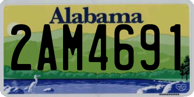 AL license plate 2AM4691