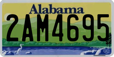 AL license plate 2AM4695