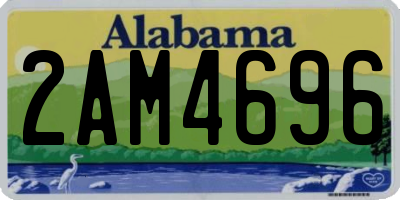 AL license plate 2AM4696