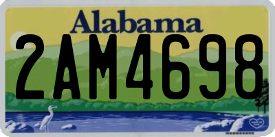 AL license plate 2AM4698
