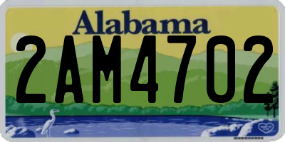 AL license plate 2AM4702