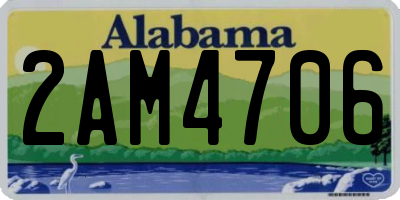 AL license plate 2AM4706