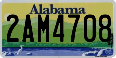AL license plate 2AM4708
