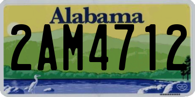 AL license plate 2AM4712
