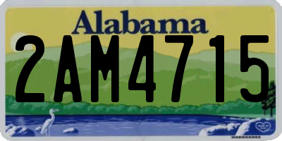 AL license plate 2AM4715