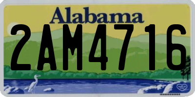 AL license plate 2AM4716