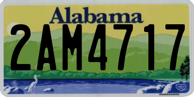 AL license plate 2AM4717
