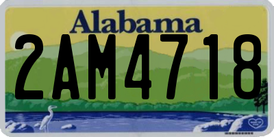 AL license plate 2AM4718