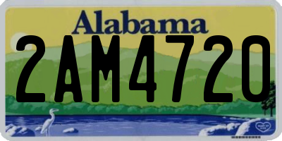 AL license plate 2AM4720