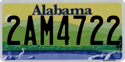AL license plate 2AM4722
