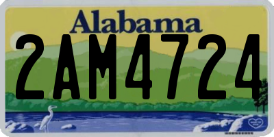 AL license plate 2AM4724