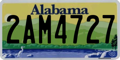 AL license plate 2AM4727