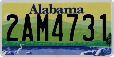 AL license plate 2AM4731